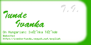 tunde ivanka business card